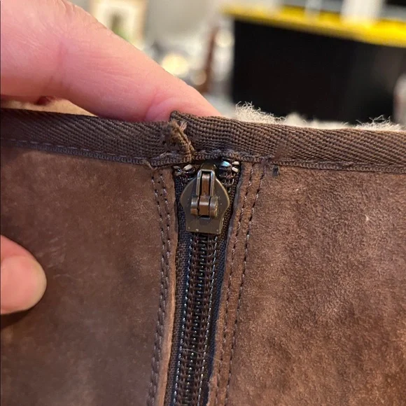 UGG Brown Shearling Lined Boots - Picture 9 of 10